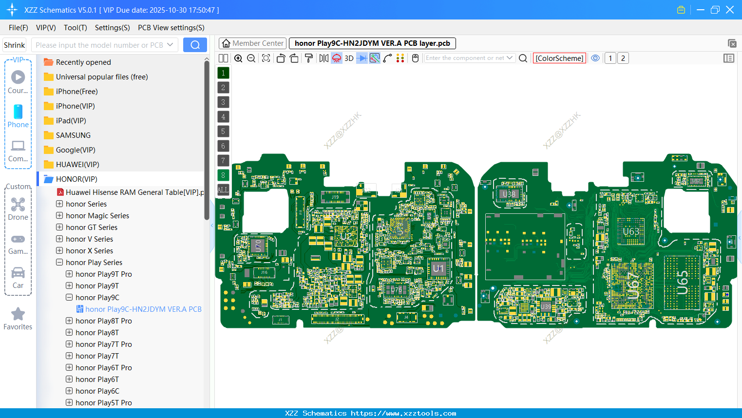 Honor Play9C-HN2JDYM VER.A PCB Layer